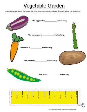 Preview image for worksheet with title Vegetable Garden