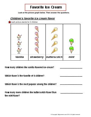 Preview image for worksheet with title Favorite Ice - Cream