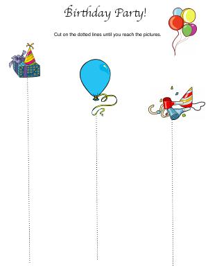 Preview image for worksheet with title Birthday Party!