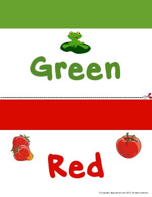 Preview image for worksheet with title Colors Flashcards