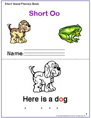 Preview image for worksheet with title Short Vowel Phonics Book - Short Oo Sound