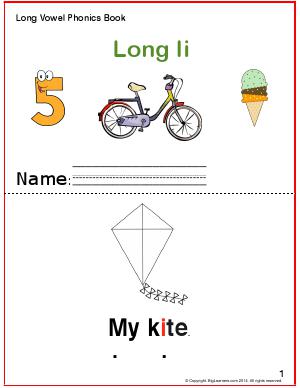 Preview image for worksheet with title Long Vowel Phonice Book - Long Ii Sound
