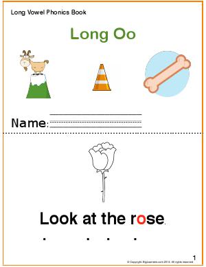 Preview image for worksheet with title Long Vowel Phonics Book - Long Oo Sound
