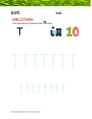 Preview image for worksheet with title Letter Tt Practice