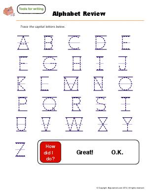 Preview image for worksheet with title Alphabet Review