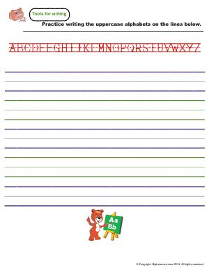 Preview image for worksheet with title Handwriting Practice - Uppercase Letters