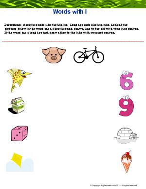 Preview image for worksheet with title Words With "Ii"