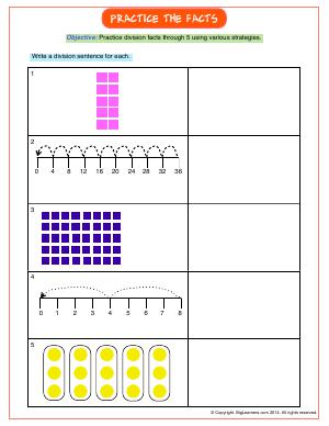Preview image for worksheet with title Practice the Facts