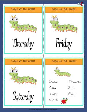 Preview image for worksheet with title Days of the Week  ( Thursday - Saturday )