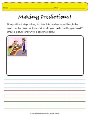 Preview image for worksheet with title Making Predictions!