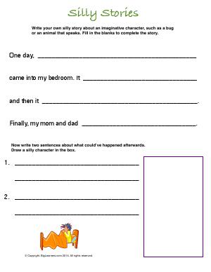 Preview image for worksheet with title Silly Stories