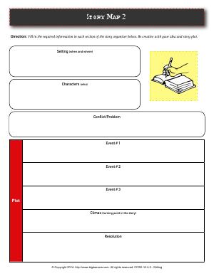 Preview image for worksheet with title Story Map 2