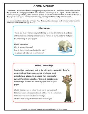 Preview image for worksheet with title Animal Kingdom