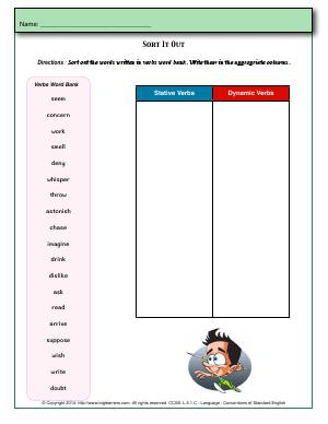 Preview image for worksheet with title Sort It Out