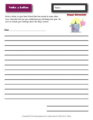 Preview image for worksheet with title Write a Letter