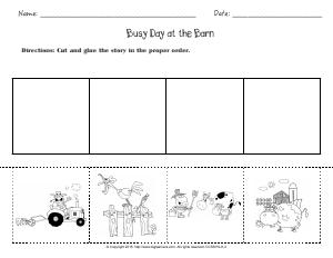 Preview image for worksheet with title Busy Day at the Barn