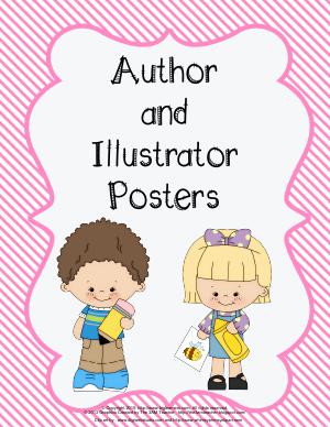 Preview image for worksheet with title Author and Illustrator Posters