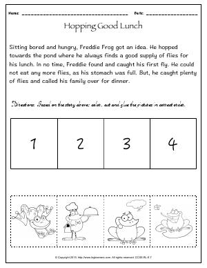 Preview image for worksheet with title Hopping Good Lunch!