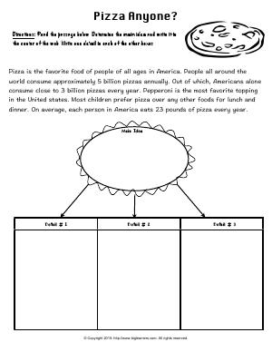 Preview image for worksheet with title Pizza Anyone?