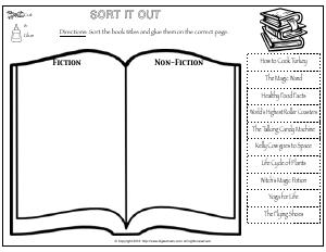 Preview image for worksheet with title Sort it out (Fiction and Non-Fiction)