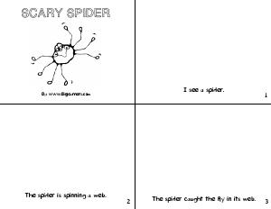 Preview image for worksheet with title Scary Spider
