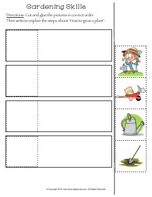 Preview image for worksheet with title Gardening Skills