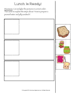 Preview image for worksheet with title Lunch is Ready!