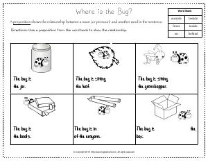 Preview image for worksheet with title Where is the Bug?
