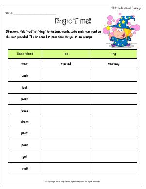 Preview image for worksheet with title Magic Time!
