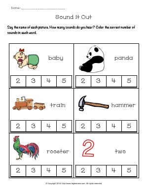 Preview image for worksheet with title Sound it Out