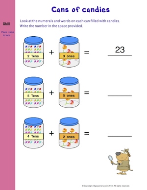 Preview image for worksheet with title Cans of Candies