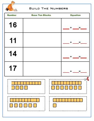 Preview image for worksheet with title Bulid The Numbers