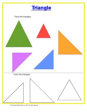 Preview image for worksheet with title Triangle