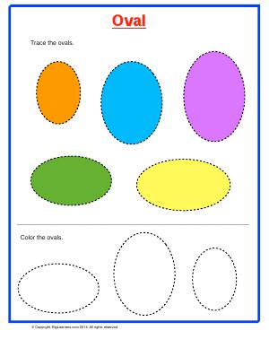 Preview image for worksheet with title Oval