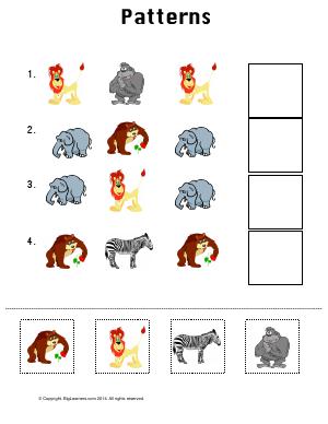 Preview image for worksheet with title Patterns