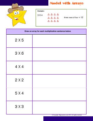 Preview image for worksheet with title Model with Arrays