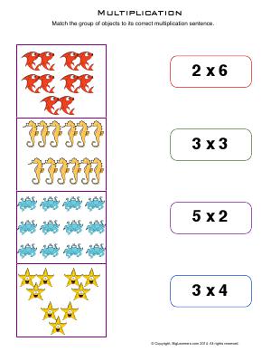 Preview image for worksheet with title Multiplication