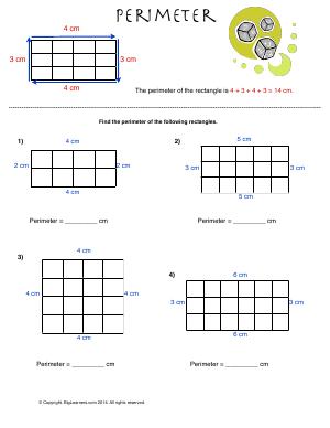 Preview image for worksheet with title Perimeter