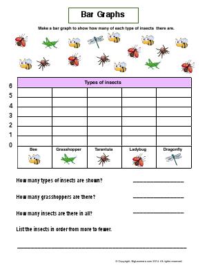 Preview image for worksheet with title Bar graphs