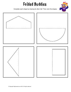 Preview image for worksheet with title Folded Buddies
