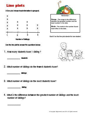 Preview image for worksheet with title Line Plots