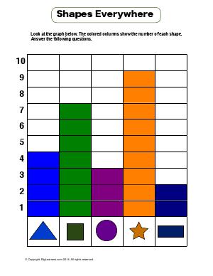 Preview image for worksheet with title Shapes Everywhere