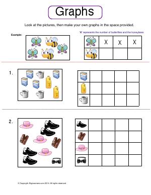 Preview image for worksheet with title Graphs