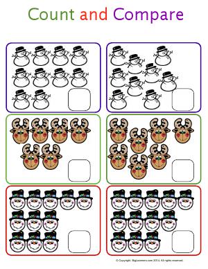 Preview image for worksheet with title Count and Compare