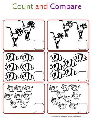 Preview image for worksheet with title Count and Compare