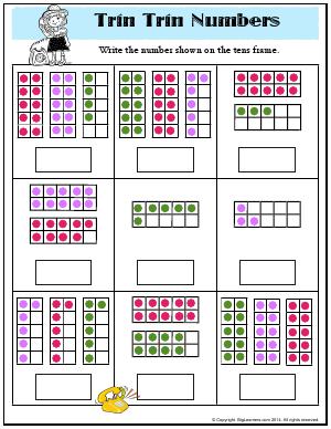 Preview image for worksheet with title Trin Trin Numbers ( Up to 30 )