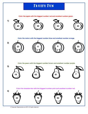 Preview image for worksheet with title Fruity Fun