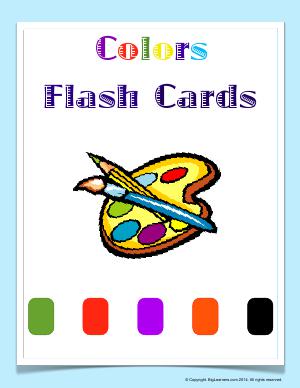 Preview image for worksheet with title Colors Flashcards