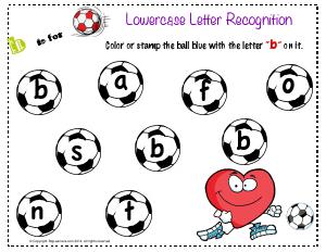 Preview image for worksheet with title Lowercase Letter Recognition - Letter b