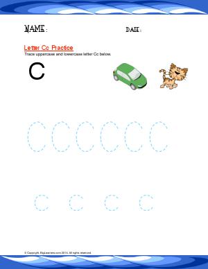 Preview image for worksheet with title Letter Cc Practice